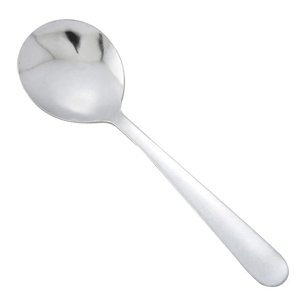Winco 0002-04 Windsor Bouillon Spoon, 18/0 Medium Weight