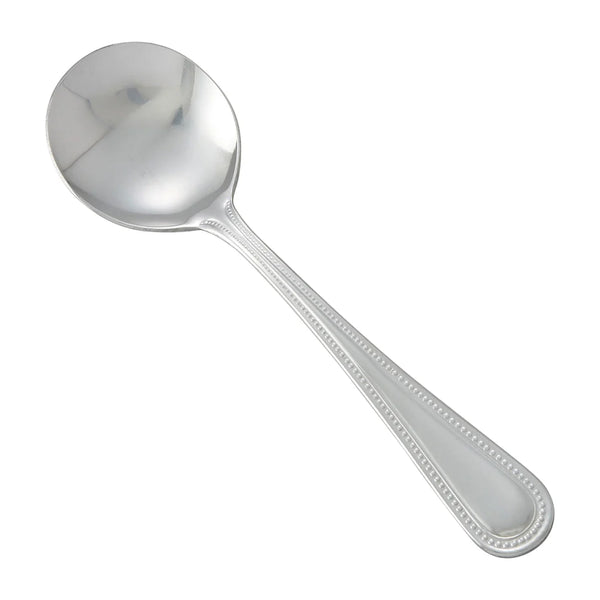 Winco 0005-04 Dots Bouillon Spoon, 18/0 Heavyweight