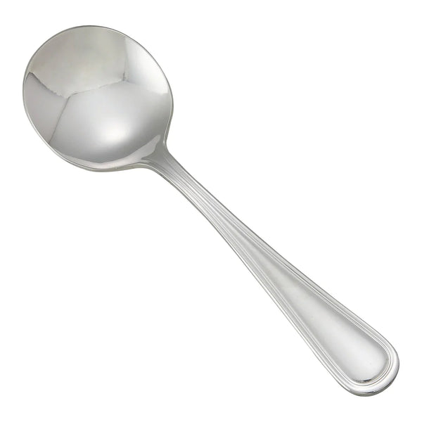 Winco 0021-04 Continental Bouillon Spoon, 18/0 Extra Heavyweight