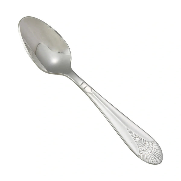 Winco 0031-09 Peacock Demitasse Spoon, 18/8 Extra Heavyweight