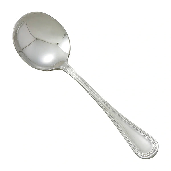 Winco 0036-04 Deluxe Pearl Bouillon Spoon, 18/8 Extra Heavyweight