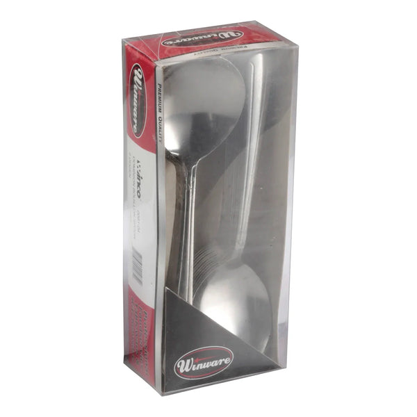 Winco 0081-04 Dominion Bouillon Spoon, 2doz/pk, 18/0 Medium Weight