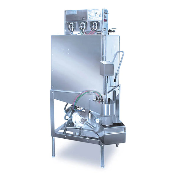 American Dish AF-3D-S 3D Upright 3-Door Low Temp Dish Machine with Single Rack and Muffler Heater