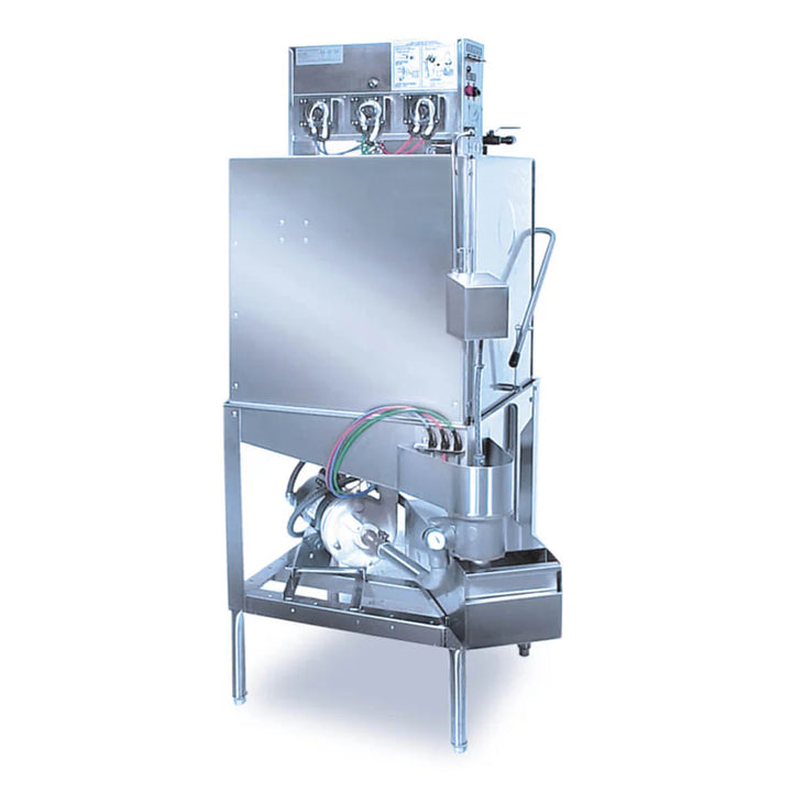 American Dish AF-3D-S 3D Upright 3-Door Low Temp Dish Machine with Single Rack and Muffler Heater