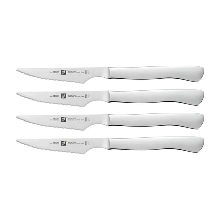 Zwilling 1003036 4 Piece Stainless Steel Serrated Steak Knife Set