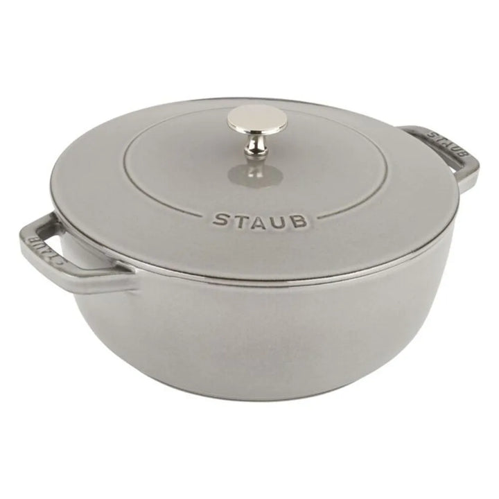 Staub 1004995 3 3/4 qt Enameled Cast Iron French Oven with Domed Lid, Graphite Gray
