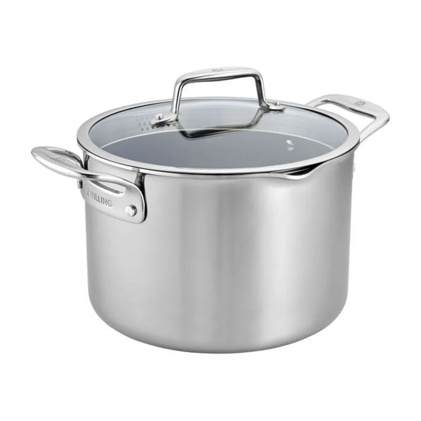 Zwilling 1017264 Clad CFX 8-qt Stainless Steel Ceramic Nonstick Stock Pot