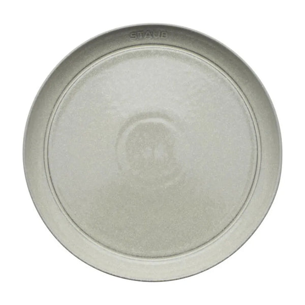Staub 1021375 Ceramic 10.2" Dinner Plate Set, White Truffle, 4 Piece