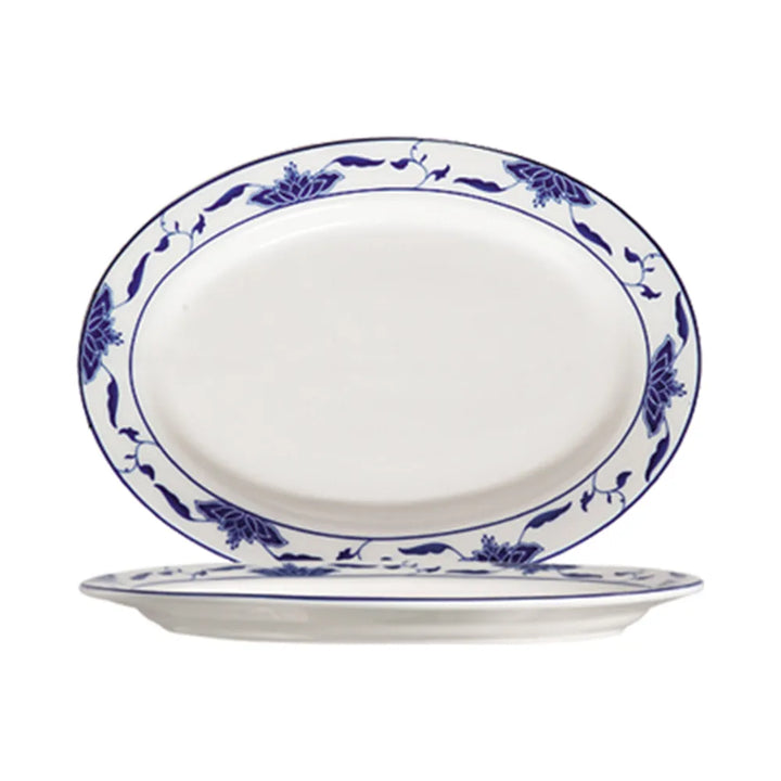 CAC China 103-14 Oval Platter R.E. 12 1/4" Case of 12 Pcs