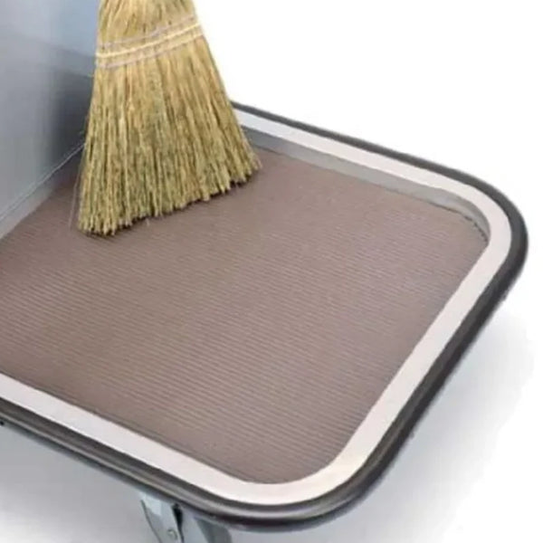 Forbes Industries 1401 Deck Mat for Housekeeping & Janitorial Carts, Rribbed Vinyl - Black