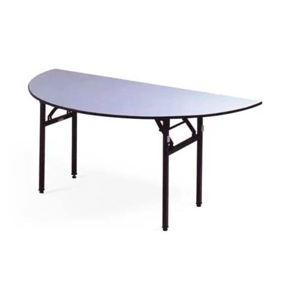 Ash Half Round Table L 90 x W 45 x H 75 cm, Sturdy And Space-Saving, MDF Laminated Table Tops With Folding Legs