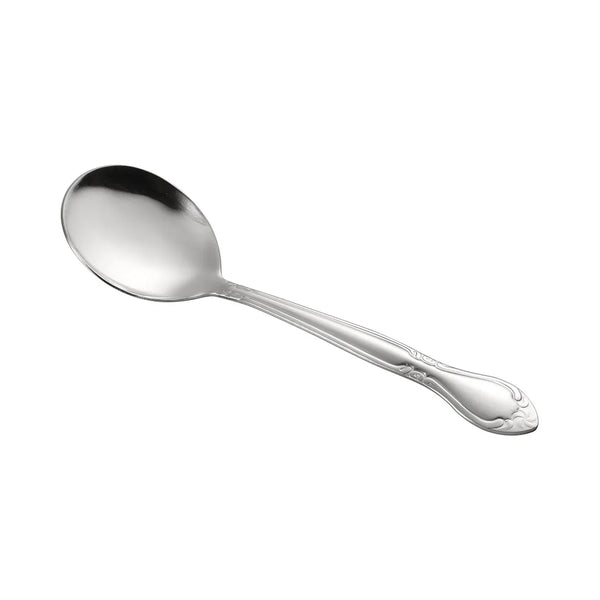 CAC China 2023-04 Elizabeth Bouillon Spoon Mirror 18/0 HW 6" Case of 12 Pcs