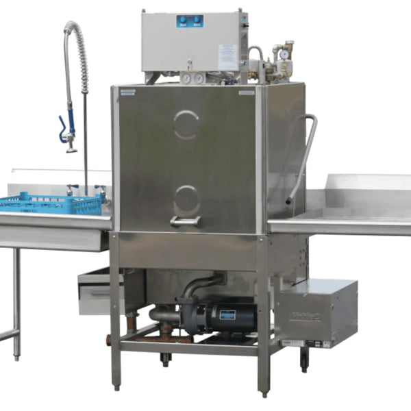 American Dish HT-34 Single Rack, High-Temp, Pan Washer With Built On Booster