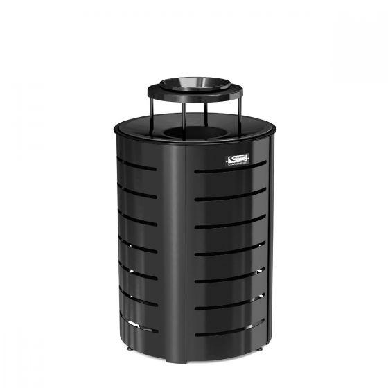 35 Gallon Outdoor Decorative Metal Trash Can With Metal Lid
