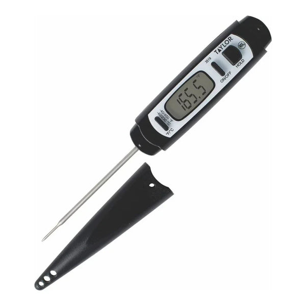 Taylor 3519FDA Black Digital Pocket Probe Instant Read Thermometer, -40 to 450 F