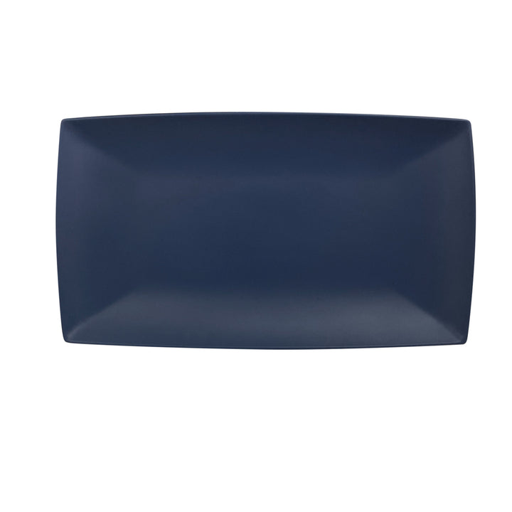 Thunder Group 49095SB Classic Stone Blue 9-1/2" x 5-1/4" Melamine Rectangle Tray, Pack of 12