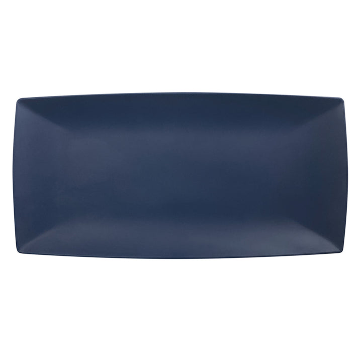 Thunder Group 49136SB Classic Stone Blue 13" x 6-1/2" Melamine Rectangle Tray, Pack of 12