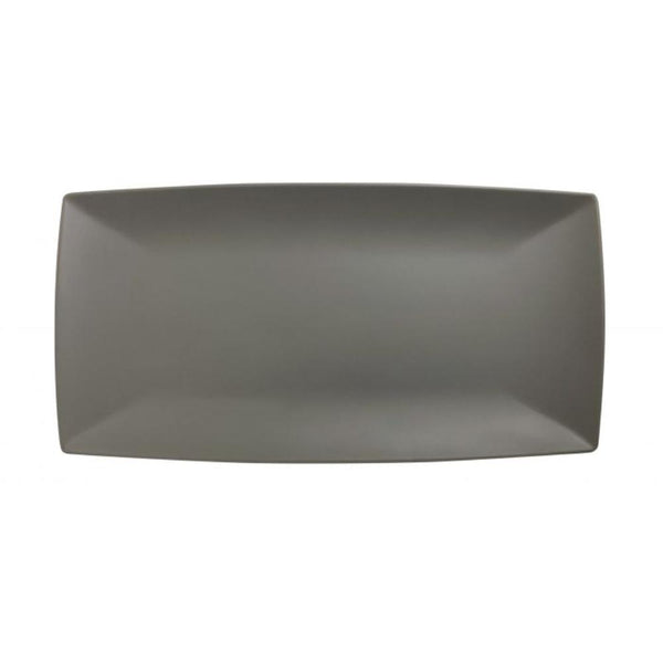 Thunder Group 49136SG Classic Stone Grey 13" x 6-1/2" Melamine Rectangle Tray, Pack of 12