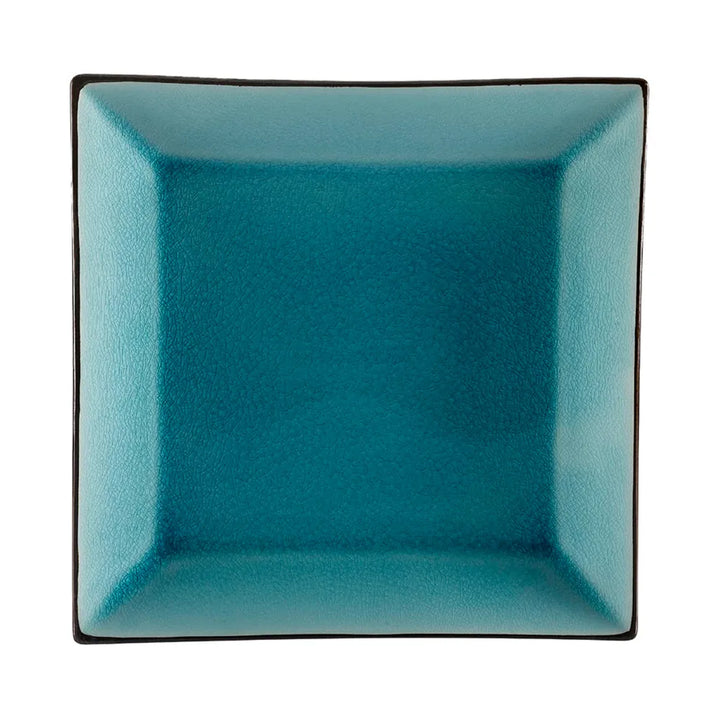 CAC China 6-S16-BLU Square Plate Lake Blue 10" Case of 12 Pcs