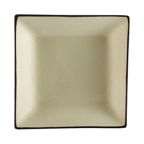 CAC China 6-S16-W Square Plate Creamy White 10" Case of 12 Pcs