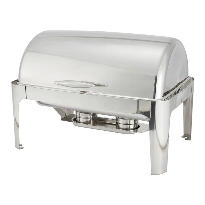 Winco 601 Madison 8qt Stainless Steel Full-size Chafer with Roll-top