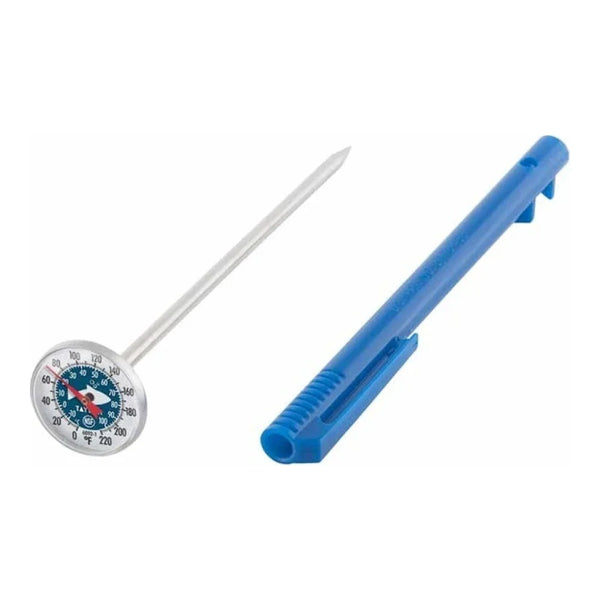 Taylor 6092NBLBC 1” Dial Instant Read Blue Pocket Probe Thermometer, 0 - 220 F