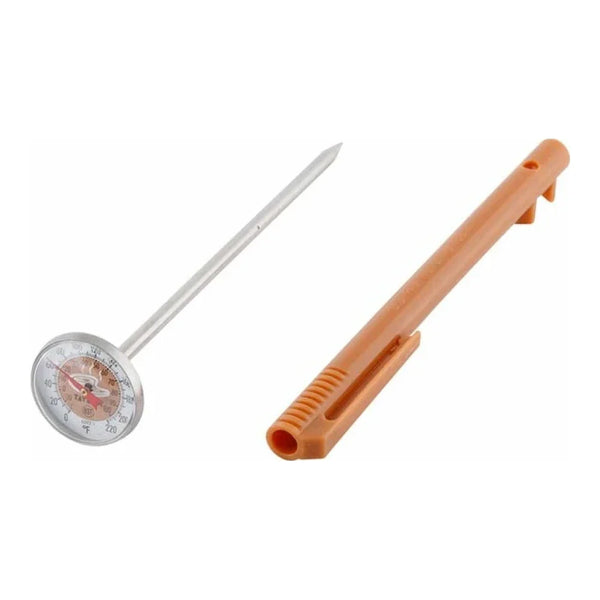 Taylor 6092NBRBC 1” Dial Instant Read Brown Pocket Probe Thermometer, 0 - 220 F