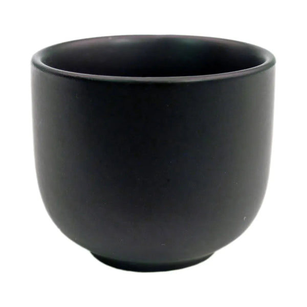 CAC China 666-WC-BLK Wine Cup 1.5oz Non-Glare Glaze Black 2" Case of 72 Pcs