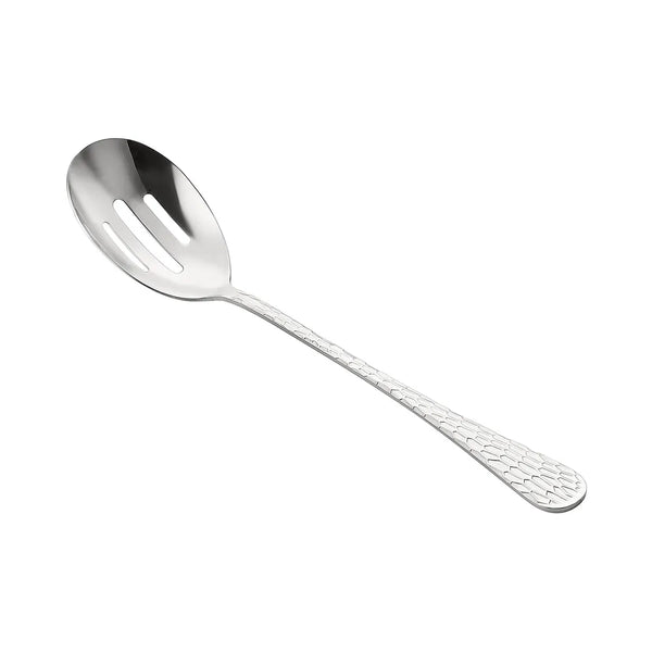 CAC China 8015-20 Auspicious Slotted Spoon 18/8 Xtra. HW 11-1/2" Case of 12 Pcs
