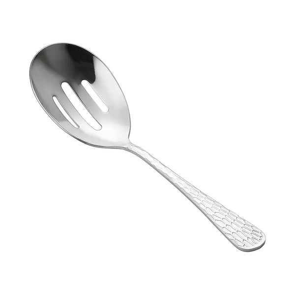 CAC China 8015-22 Auspicious Slotted Spoon 18/8 Xtra. HW 9" Case of 12 Pcs