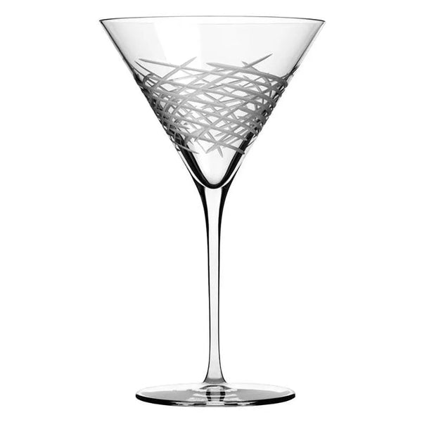 Libbey 9136/69477 10 oz. Crosshatch Martini Glass HD2 Rim - Case of 12 Pcs