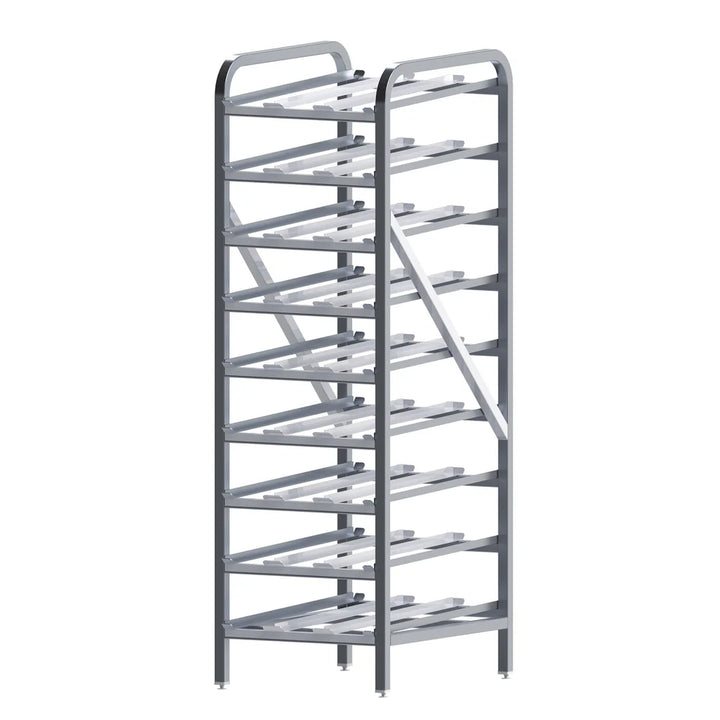 Winco ALCR-9 9-Tier Aluminum Stationary Can Storage Rack