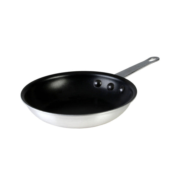 Thunder Group 10" Diameter x 2" Height, 7-3/8" Length x 7/8" Width Plated Iron Riveted Handle, Fry Pan, Aluminum, 3.5mm Thickness