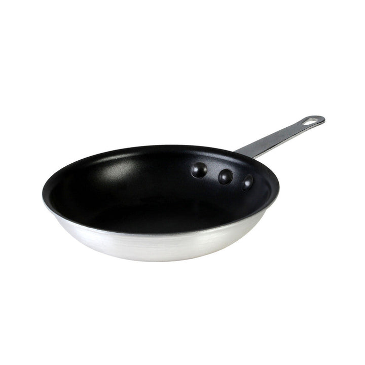 Thunder Group 10" Diameter x 2" Height, 7-3/8" Length x 7/8" Width Plated Iron Riveted Handle, Fry Pan, Aluminum, 3.5mm Thickness