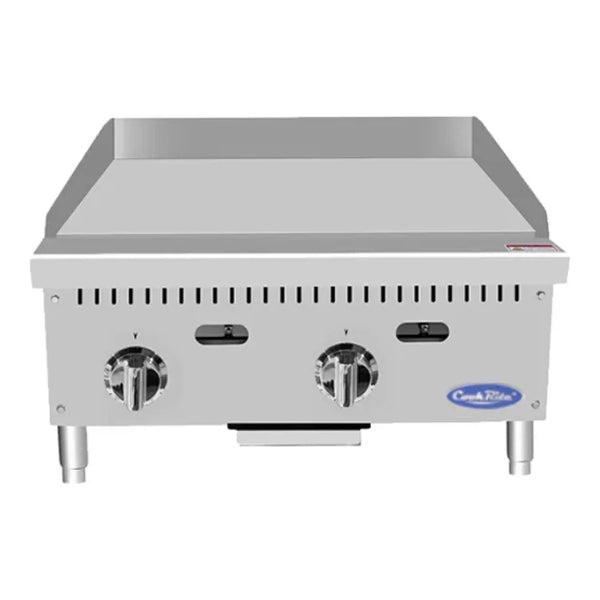 Atosa ATTG-24 24" Gas Countertop Griddle with Thermostatic Controls 50,000 BTU
