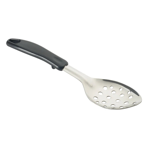 Winco BHPP-11 11" Perf Basting Spoon, Stop Hook Plastic Handle, Stainless Steel