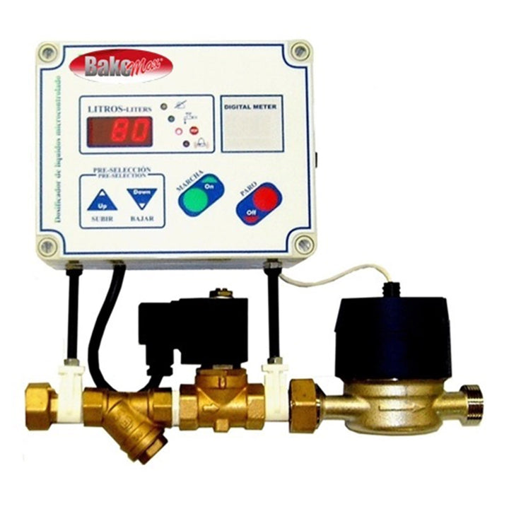 BakeMax BMWM010 6" Manual Water Meter w/ Digital Display, 110/60/1-2