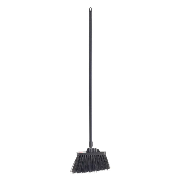 Winco BRAU-9K-H Black Angle Broom with Fiberglass Handle, 48"L