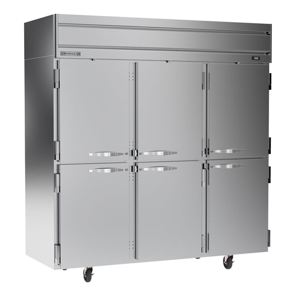 Beverage-Air HFPS3HC-1HS Horizon Series 78" Stainless Steel Half Door Reach In Freezer
