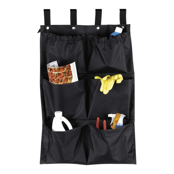 Hospitality 1 Source CB12BLK 12 Pocket Caddy Bag 21" x 32"— Black Case Pack of 6 Pieces