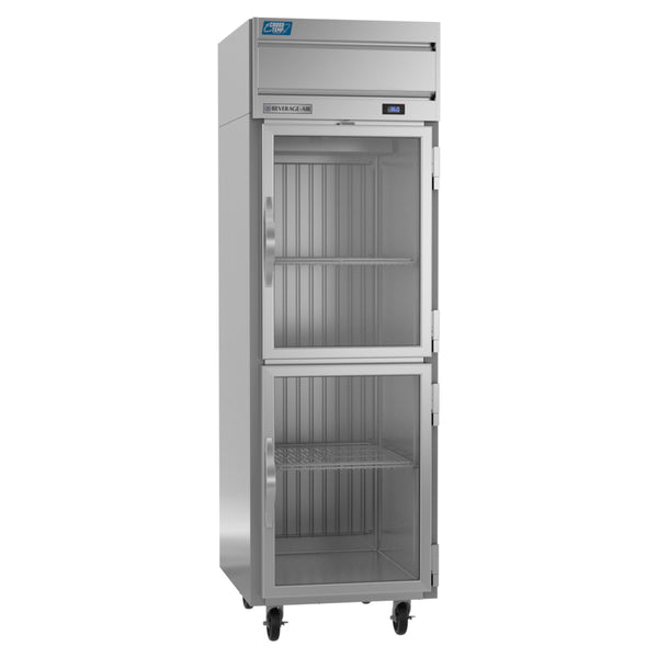 Beverage-Air CT1HC-1HG Cross-Temp 1 Section Convertible Reach-In Refrigerator / Freezer with Half Glass Doors
