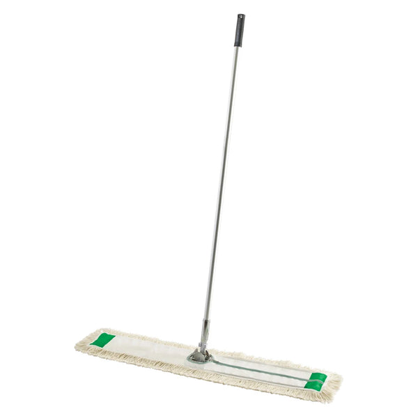 Winco DM-36 Dust Mop Set with Aluminum 60"L Handle Cotton, 36" x 5"