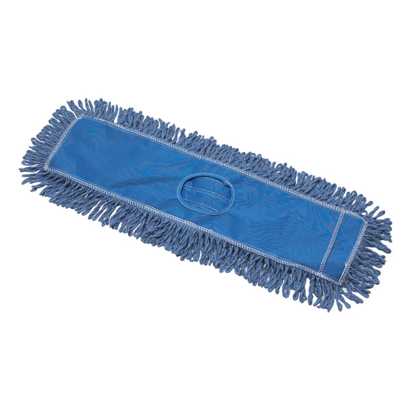 Winco DMB-24H Blue Cotton Blend Dust Mop Refill, 24"x5"