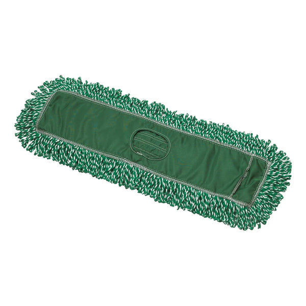 Winco DMM-24H Microfiber Green Dust Mop Head Refill, 24"x5"