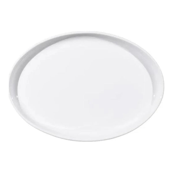 Furtino England Delta 33cm/13" White Porcelain Oval Plate, Pack of 6