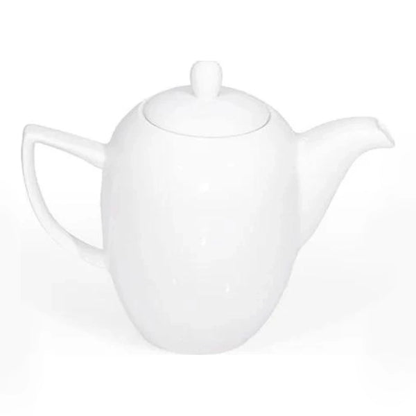 Furtino England Delta 40cl/14oz White Porcelain Teapot, Pack of 6