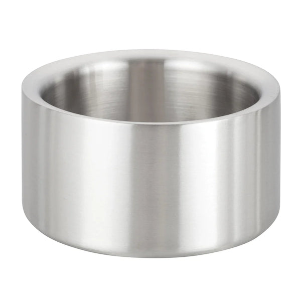 Winco DWCC-5 Double-Wall Wine Coaster, Satin Finish, Solid, 5" Diameter
