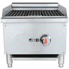 Gas Charbroiler with Single Burner, 15.9", 30,000 BTU Commercial