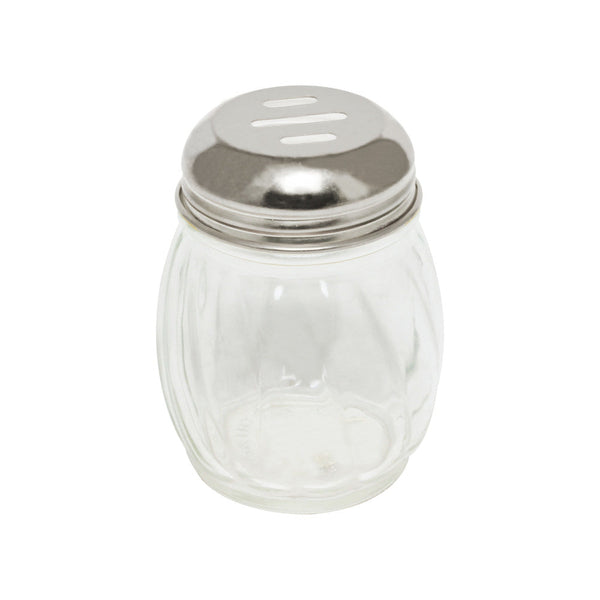 Thunder Group GLTWCS006 6 oz Glass Slotted Swirl Cheese Shaker Pack of 12