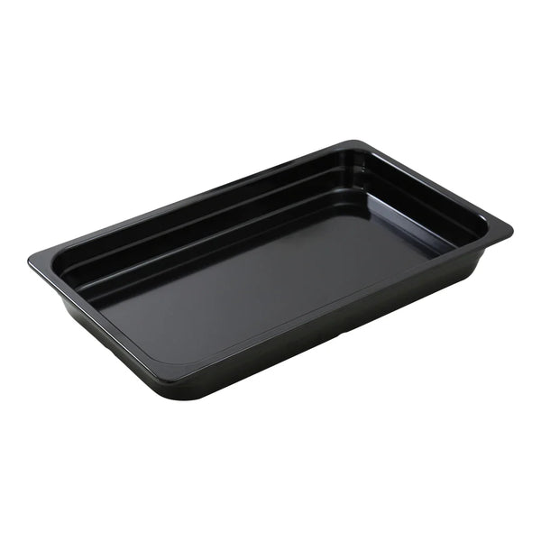 Yanco GN-120BK 20.87" Rectangular GN Pan 1/1, Melamine, Black, 5.5L - Pack of 3